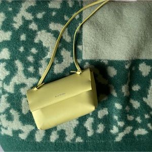Acne Studios leather knotted green mini shoulder bag